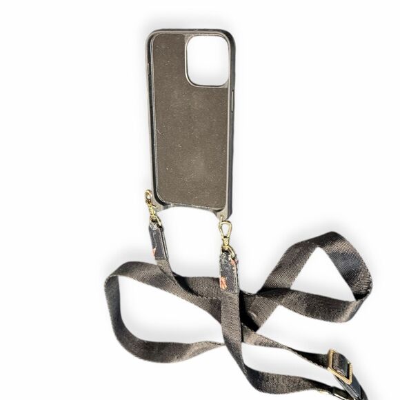 BANDOLIER Women’s Black Floral Elise Crossbody Phone Case iPhone 14 Pro Max - Picture 3 of 4